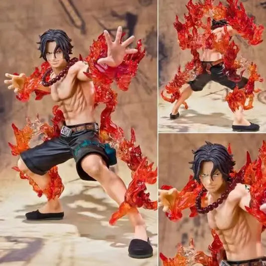 Action figure Portgas D Ace One Piece in PVC, dettagliata figura da collezione anime, perfetta per appassionati di Otaku Family Store