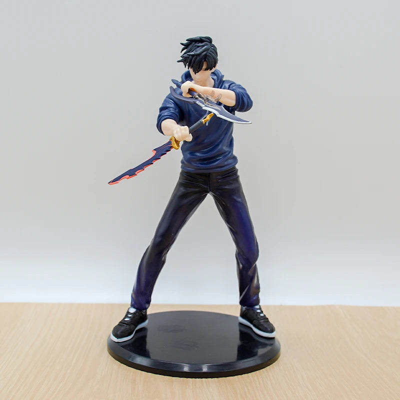 Figura d'azione di Sung Jinwoo, 20cm, da Solo Leveling, modello da collezione di Otaku Family Store, con dettagli realistici e dinamici.