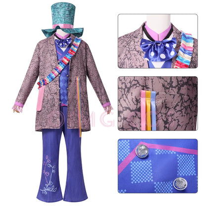 Costume cosplay Alice nel Paese delle Meraviglie Cappellaio Matto Otaku Family Store Online, dettagli colorati e fantasiosi