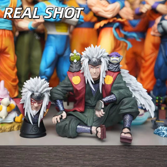 Figura d'azione Jiraiya di HY Studio in posizione seduta, personaggio Naruto Shippuden, collezionabile Otaku Family Store Online