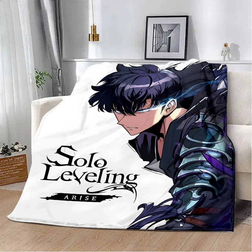 Lenzuola Solo Leveling con stampa 3D di mani viola, morbide e calde in flanella, gadget di Otaku Family Store Online