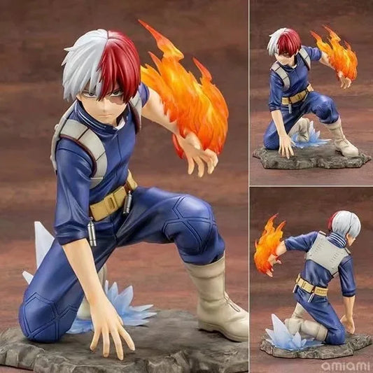 Figura d'azione Todoroki Shoto di 16 cm da My Hero Academia, personaggio dettagliato in posa, prodotto Otaku Family Store Online