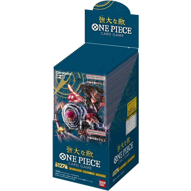 Booster box di carte One Piece Card Game Romance Dawn edizione giapponese, set OP-01/OP-16, con carte da collezione.