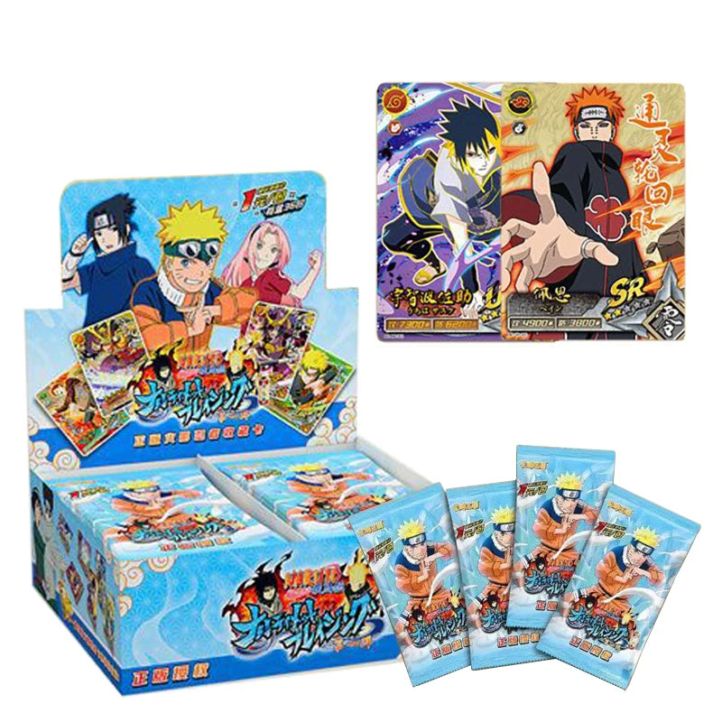 Scatola di carte Otaku Family Store con bustine e carte in cinese, decorata con foglia d'oro, per giochi di carte e collezioni.
