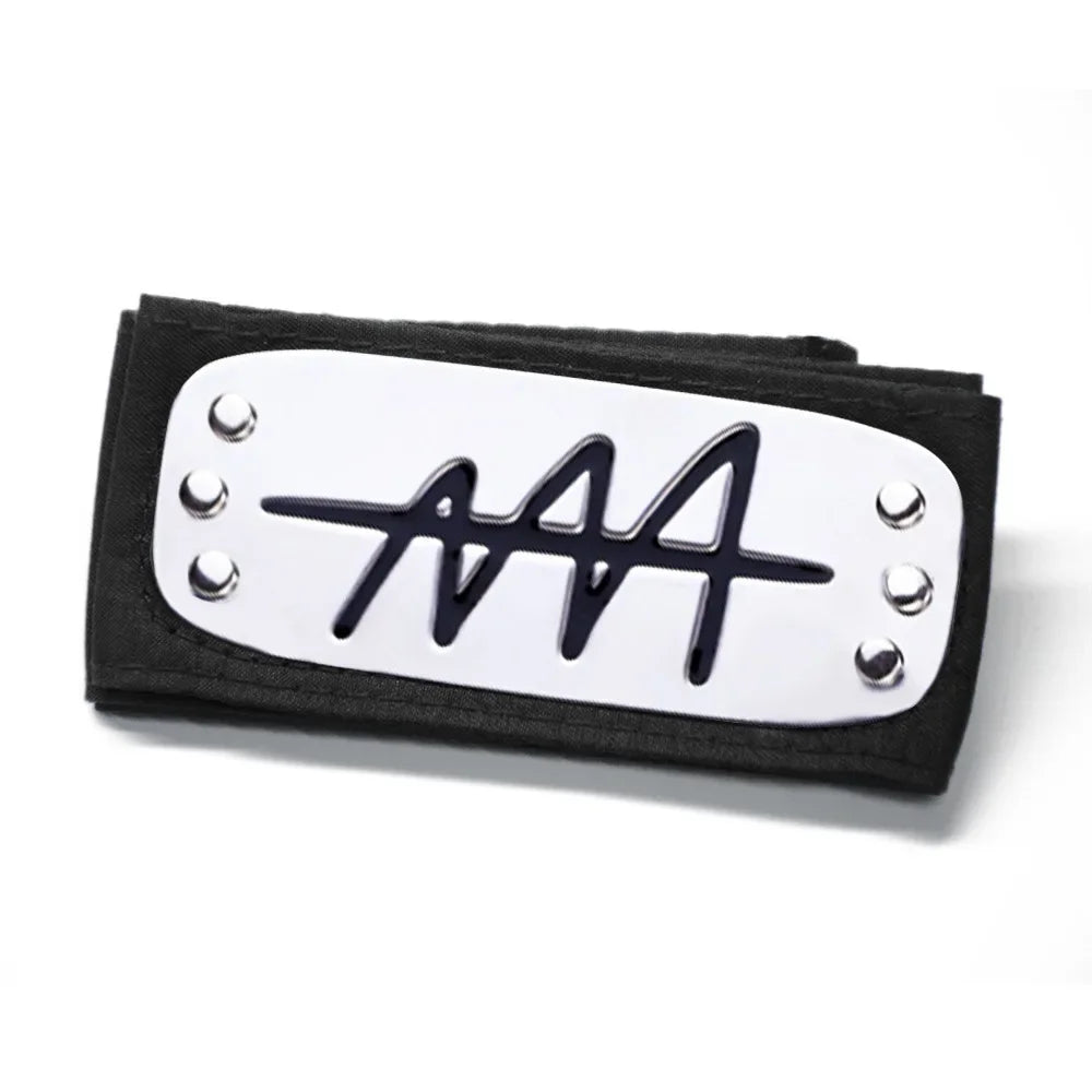 Accessorio cosplay Naruto, hitai-ate con simbolo ninja, copricapo per costume cosplay Naruto, ottimo per eventi e feste a tema.