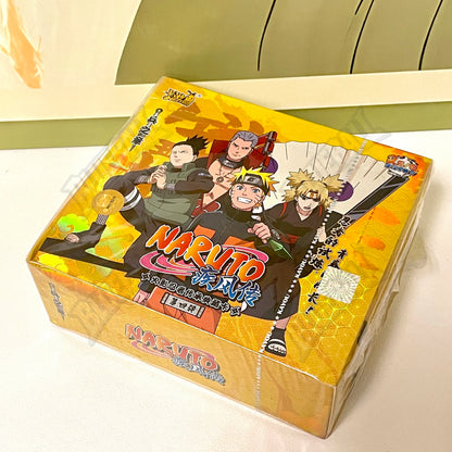 Carte Naruto TCG Kayou Chapter of the Ninja, scatola con carte rare aperte, brand Otaku Family Store, immagini di carte rare e BP.