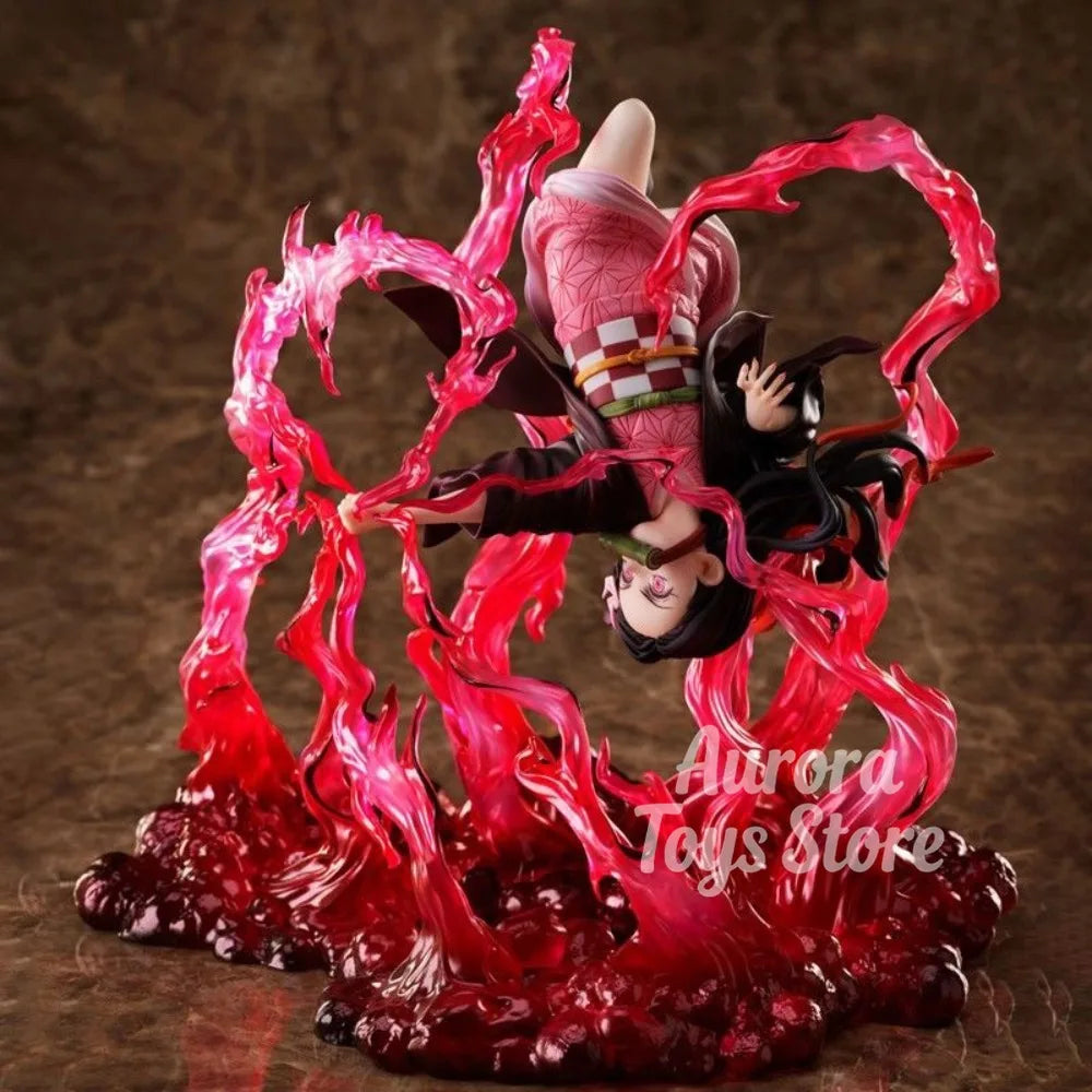 Figura d'azione Nezuko Kamado Demon Slayer in PVC, collezione di 18cm, dettaglio realistico, perfetta come regalo per collezionisti.
