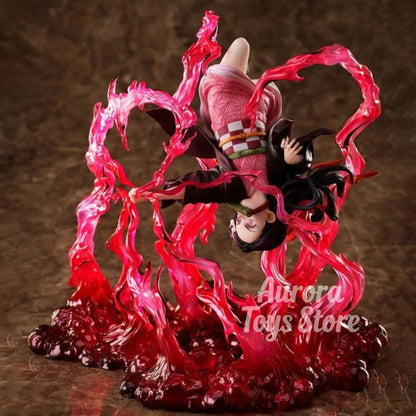 Figura d'azione Nezuko Kamado Demon Slayer in PVC, collezione di 18cm, dettaglio realistico, perfetta come regalo per collezionisti.