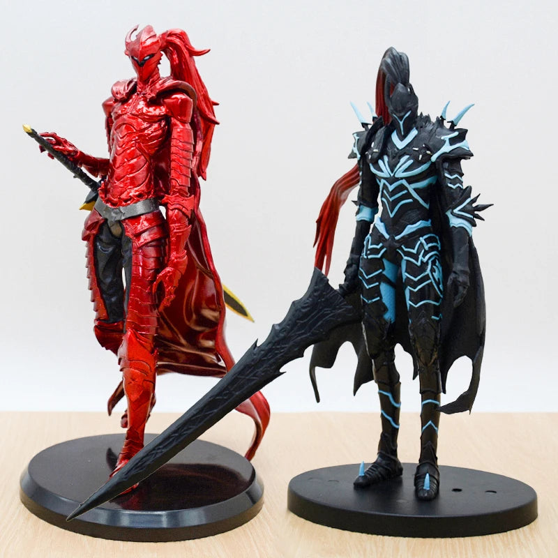 Action figure Commander Igris, il Cavaliere delle Ombre di Sung Jin-Woo, mostrata con armatura dettagliata e postura dinamica.