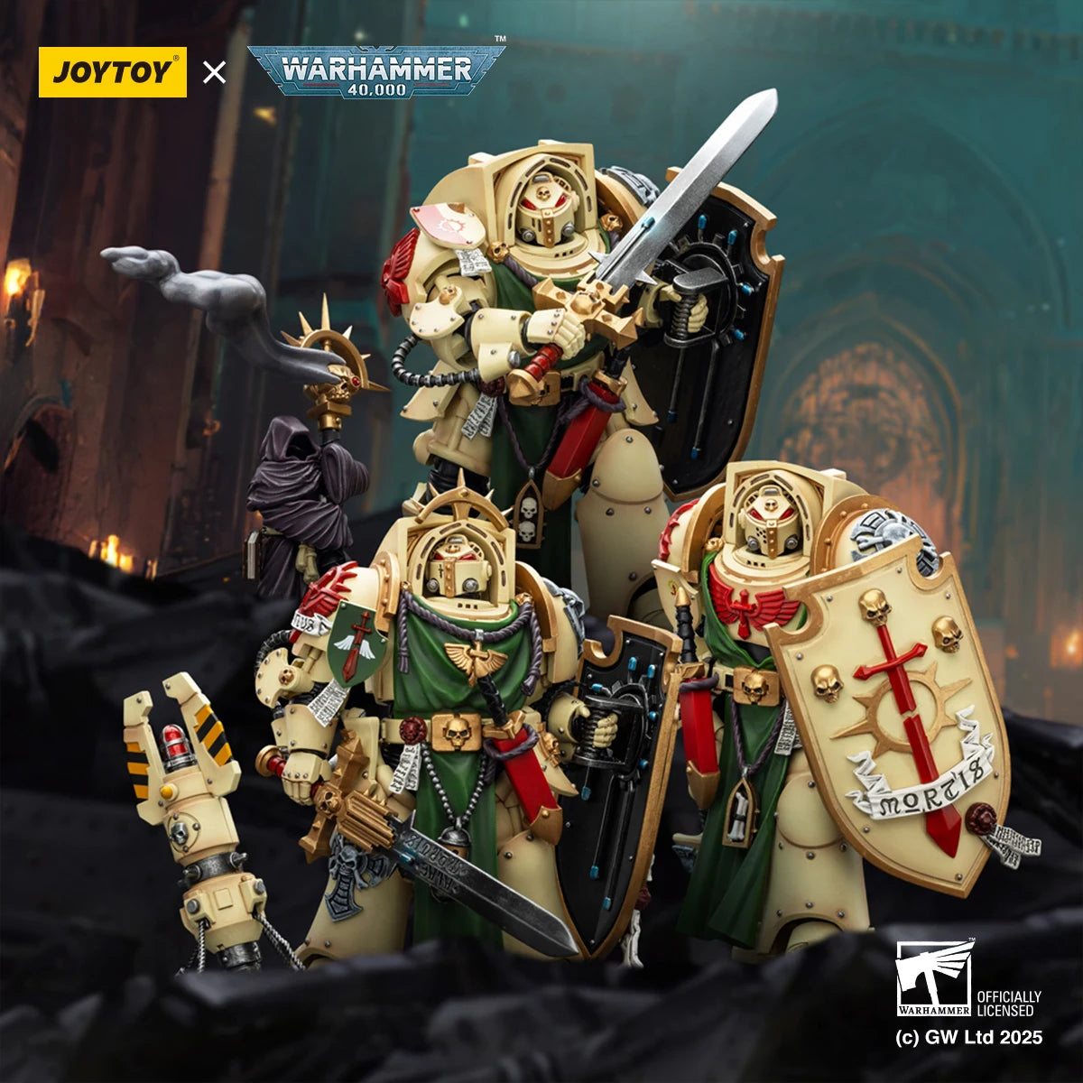Figura da collezione Warhammer 40K Dark Angels Deathwing Knight, figura d'azione dettagliata del marchio Otaku Family Store.