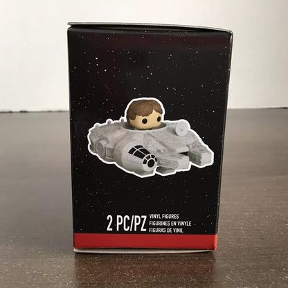 Figura Funko Pop Rides di Han Solo e Millennium Falcon di Star Wars, dettagli colorati e riproduzione fedele del personaggio e della nave.