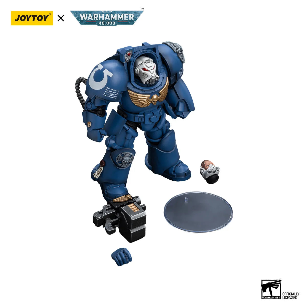 Figura d'azione Warhammer 40k Ultramarines Terminator Squad in scala 1/18, altezza 14.3cm, di Otaku Family Store Online