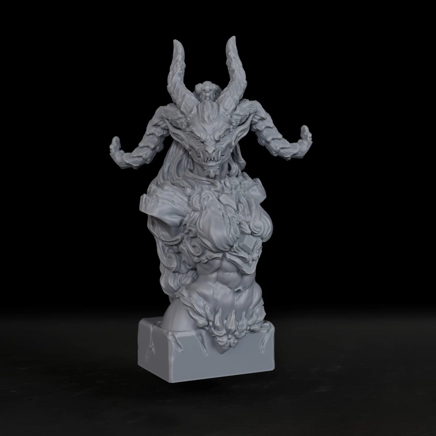 Bust fantasy demone Zamma, miniatura per collezionisti e appassionati di giochi di ruolo, perfetta come gadget per Halloween e Natale