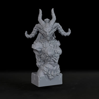 Bust fantasy demone Zamma, miniatura per collezionisti e appassionati di giochi di ruolo, perfetta come gadget per Halloween e Natale