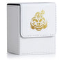 Scatola porta mazzo in pelle PU per carte da gioco TCG, capienza oltre 100 carte singolarmente protette, design compatto.