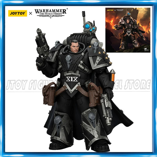 Figura d'azione Warhammer 40K Raven Guard Kaedes Nex, il Corvo Sangue, con dettagli articolati e armature nere.