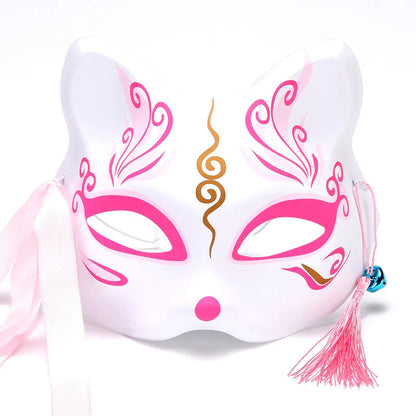 Maschera leggera da cosplay con volto di volpe, accessorio per costume animale, copertura per Halloween, Otaku Family Store