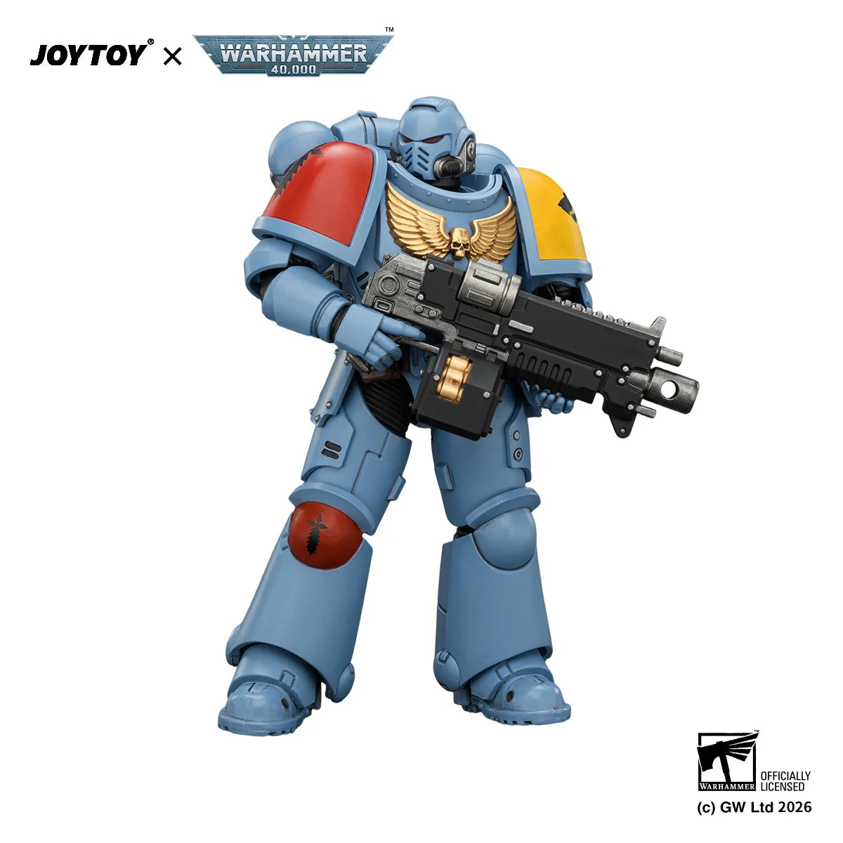 Action figure Warhammer 40.000 Ultramarines Intercessor con fucile a impulsi, pistola e catena, marca Otaku Family Store Online