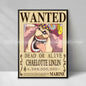 Figura d'azione One Piece Anime Wanted Notice in giallo, decorazione murale di alta qualità, brand Otaku Family Store Online