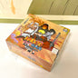 Carte da gioco Naruto TCG Kayou Chapter of the Ninja, scatola aperta con carte rare BP NR CR, immagini di carte colorate e dettagliate