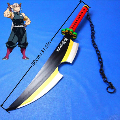 Spada katana Demon Slayer cosplay di 41 pollici in stile anime ninja, con lama e impugnatura dettagliata, perfetta per cosplay Demon Slayer