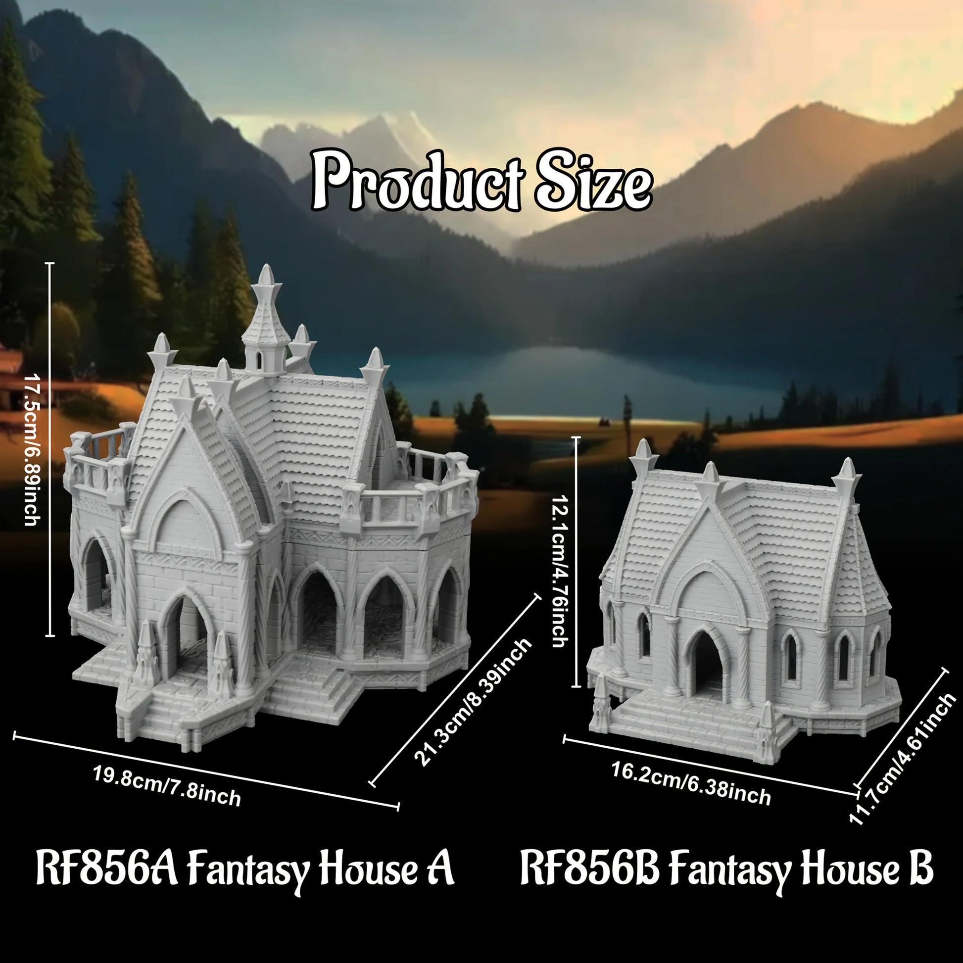 Miniatura di una casa fantasy con dettagli per set di terrain per giochi di ruolo tabletop, prodotto Otaku Family Store Online