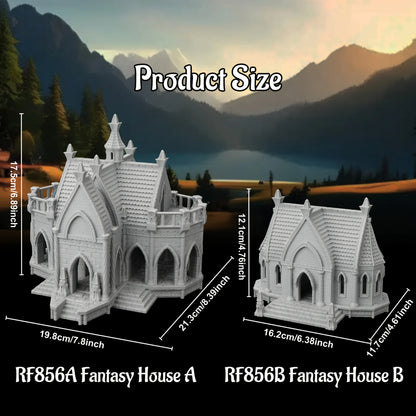 Miniatura di una casa fantasy con dettagli per set di terrain per giochi di ruolo tabletop, prodotto Otaku Family Store Online