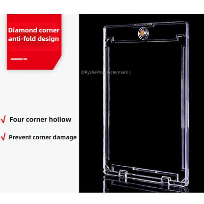 Set di 10 portacarte rigidi Top Loader Magnetici 35pt Otaku Family Store per carte TCG e sport, protezione e conservazione sicura.