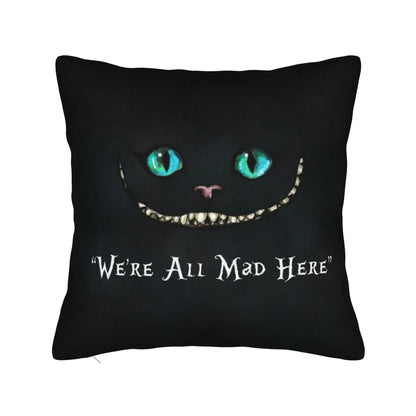 Copripiumino a tema Alice nel Paese delle Meraviglie con Gatto Cheshire, cotone poliestere, decorativo, 45x45 cm, stile carino.
