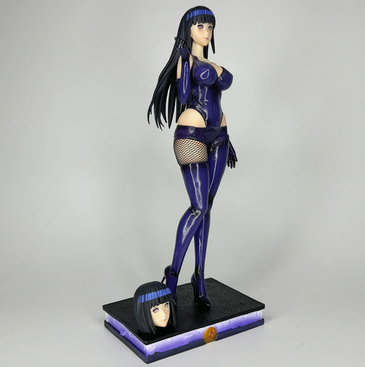 Statua di azione di Hinata Naruto Anime, figura artigianale con doppia testa, modello GK fatta a mano, decorazione da collezione.