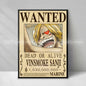 Figura d'azione One Piece Anime Wanted Notice Giallo, decorazione murale di alta qualità, marchio Otaku Family Store Online