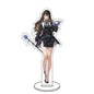 Supporto in acrilico Solo Leveling Sung Jin-Woo, gadget collezionabile, illustrato con dettagli chiari e design trasparente.