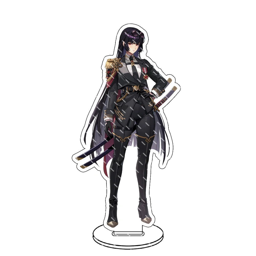 Supporto in acrilico Solo Leveling Sung Jin-Woo gadget, perfetto per collezionisti di merchandise anime e manga.