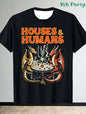 T-shirt Dungeons & Dragons con stampa 3D vintage Y2K, gadget di Otaku Family Store Online, con design colorato e dettagli audaci.