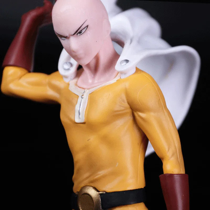 Figura d'azione Saitama One Punch-Man di 20 cm, modello statico con mantello, per collezionisti e bambini, in PVC.