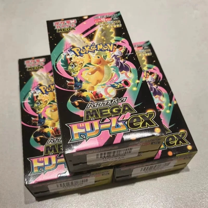 Carte Pokémon TCG Mega Dream EX Golden Box giapponese, set di carte da collezione con design dorato e dettagli eleganti.