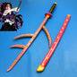 Spada katana Demon Slayer cosplay di 41 pollici, lama in acciaio, manico dettagliato, perfetta per cosplay anime ninja.