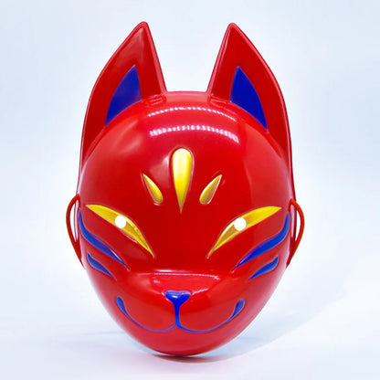 Maschera leggera da cosplay con volto di volpe, copricapo animale per costume, accessorio per Halloween, con dettagli realistici.