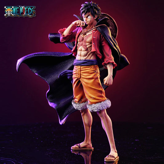 Action figure Monkey D Luffy Sun God Nika di One Piece, figura da collezione dettagliata e colorata, rappresenta il personaggio anime.