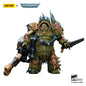 Action figure Warhammer 40K Abaddon the Despoiler e Death Guard in armor primus, modello 1/18, dettagliato e realistico.
