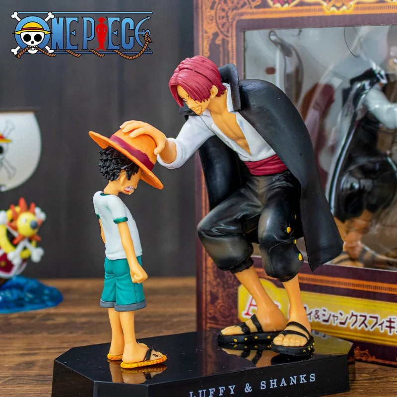 Figura d'azione One Piece Straw Hat Luffy, statuina statica di 18cm, modello da collezione anime, regalo creativo, decorazione da scrivania