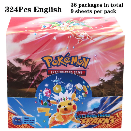 Box di booster Misti Pokémon Carte Collezionabili Otaku Family Store con 36 buste da 9 carte, edizione inglese, 324 carte totali