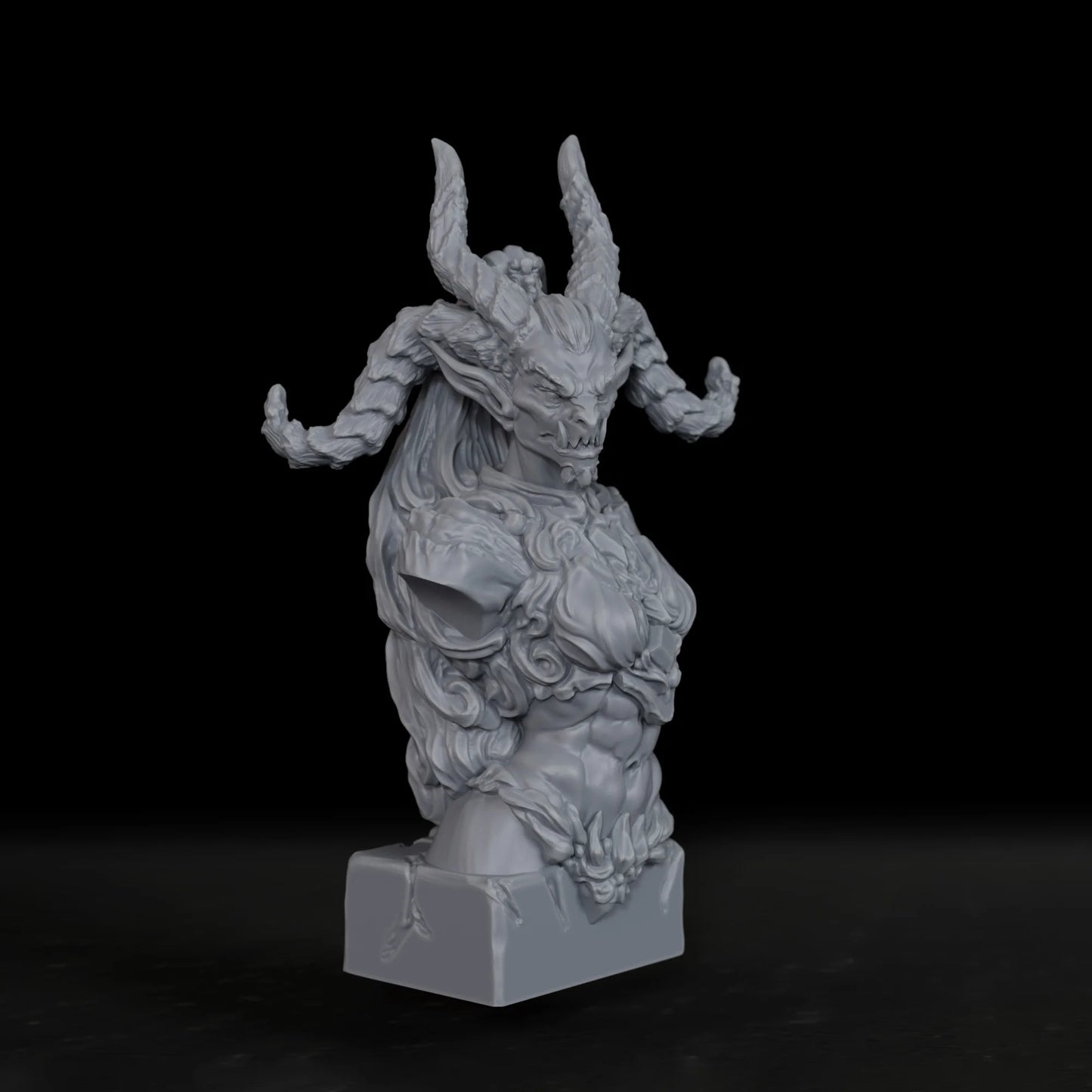 Bust fantasy demon Zamma della miniatura Otaku Family Store, perfetta per collezionisti e giochi di ruolo da tavolo.