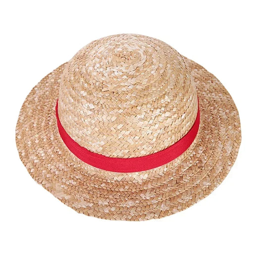 Cappello cosplay di Straw Hat di One Piece, cappello di Luffy per cosplay e recitazione, accessorio unisex per adulti, protezione solare
