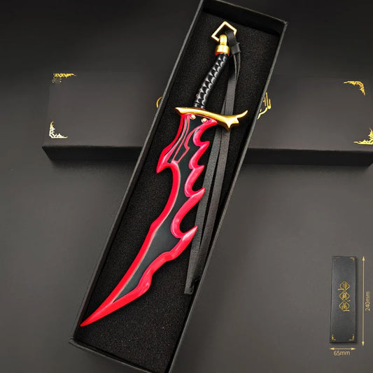 Portachiavi gadget Spada "Knight Killer" di Solo Leveling, ottimo come accessorio collezionabile, con design dettagliato in metallo.