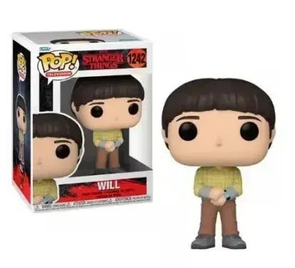 Figurine Funko POP Stranger Things con personaggi come Eleven, Dustin, Steve e Demogorgon, in stile collezione Otaku Family Store.