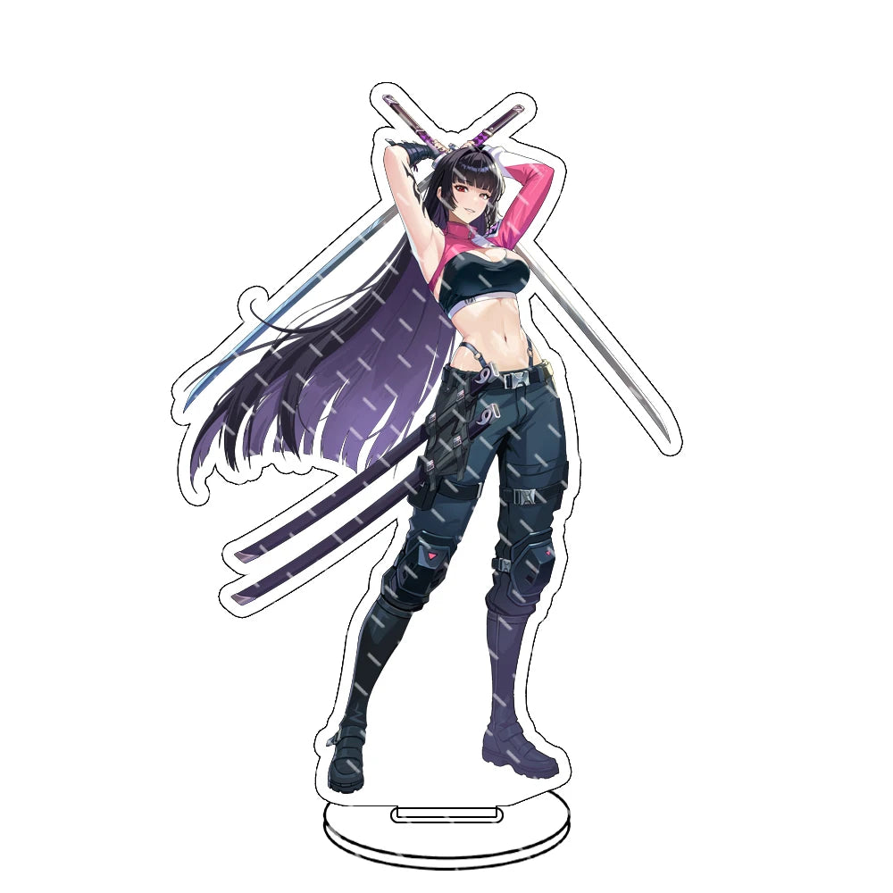 Supporto in acrilico Solo Leveling Sung Jin-Woo, gadget collezionismo, con figura dettagliata del protagonista.