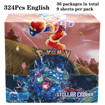 Scatola di 36 bustine di carte Pokémon TCG Otaku Family Store, display box con 324 carte in lingua inglese, set disponibile