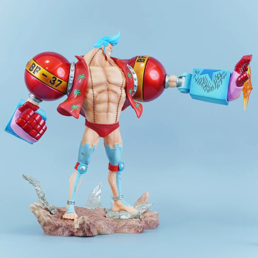 Figura d'azione One Piece Franky in PVC, altezza 28 cm, dettagliata e colorata, della linea Otaku Family Store Online