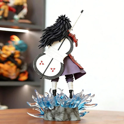 Figura d'azione Naruto Uchiha Madara GK, statua in PVC luminosa, decorazione da scrivania, regalo per appassionati di anime.